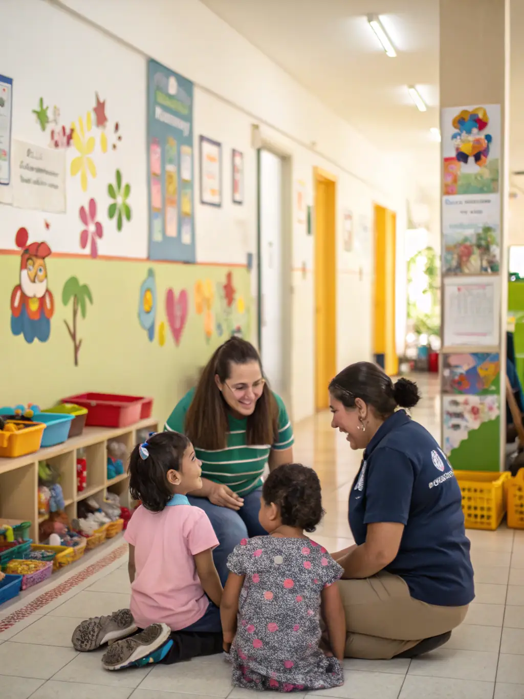 A SOFCO staff member providing guidance and support to a family in need, demonstrating the charity's dedication to helping families overcome challenges.